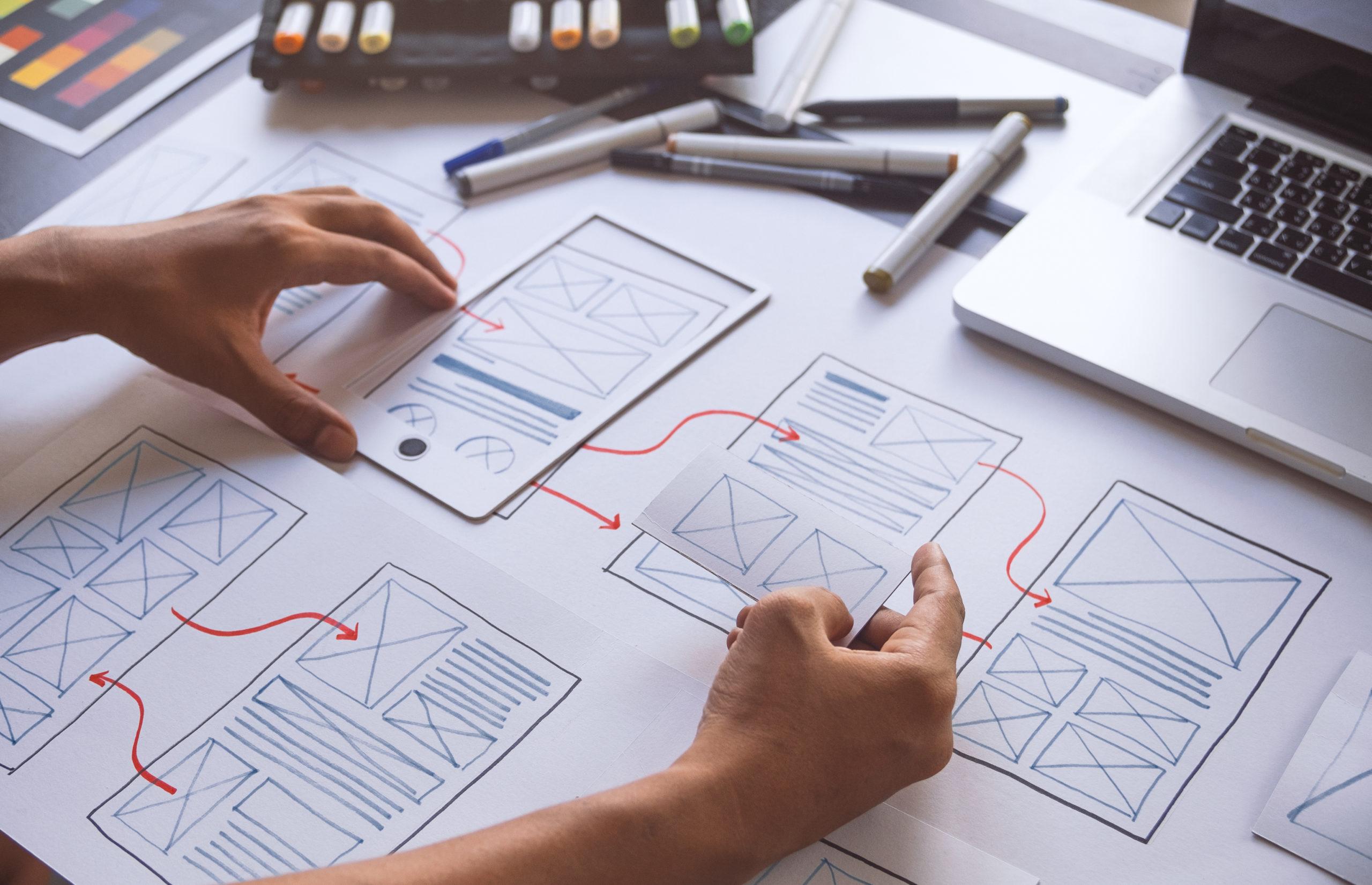 instructional designer with wire frames
